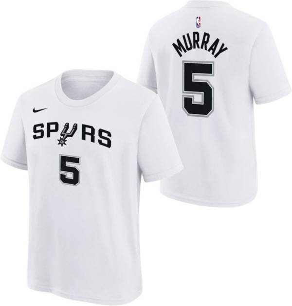 Nike Youth San Antonio Spurs Dejounte Murray #5 White T-Shirt