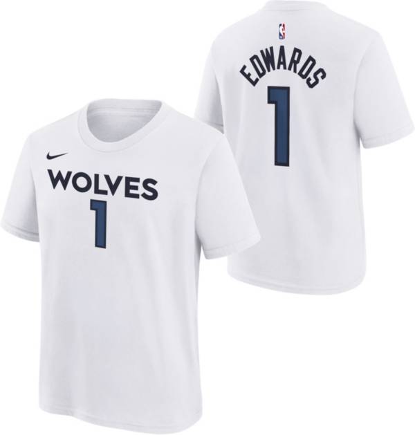 Nike Youth Minnesota Timberwolves Anthony Edwards #1 White T-Shirt product image