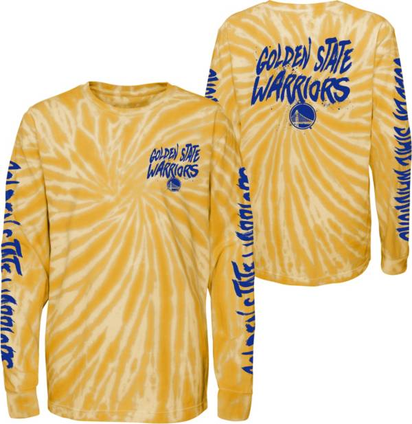Outerstuff Youth Golden State Warriors Yellow Tie Dye Long Sleeve T-Shirt