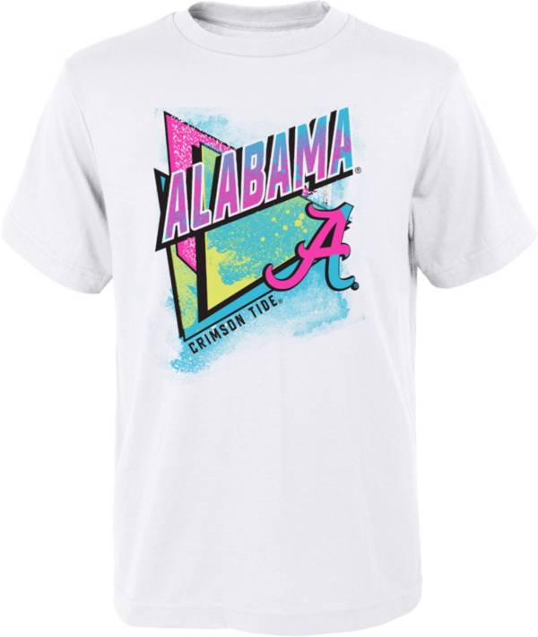 Gen2 Youth Alabama Crimson Tide White Neon Daze T-Shirt