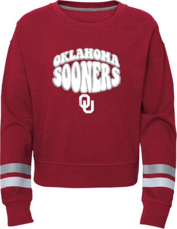 Outerstuff Youth Oklahoma Sooners Crimson Crew Pullover Sweater product image