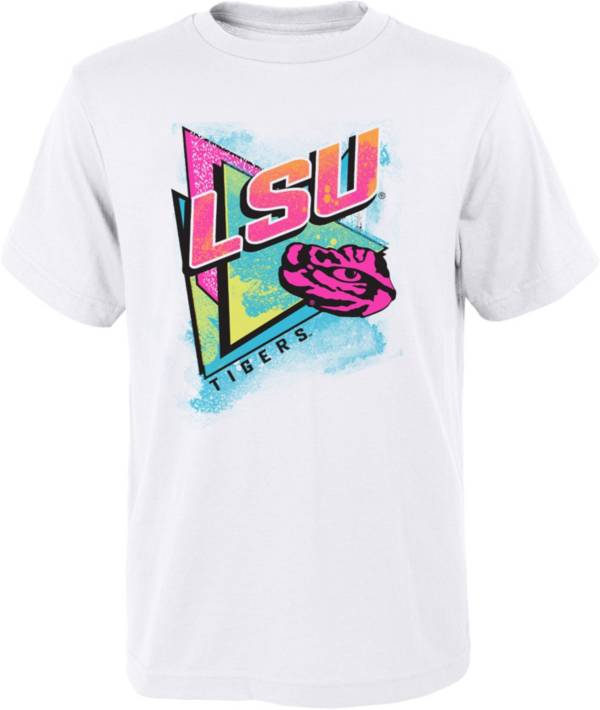 Gen2 Youth LSU Tigers White Neon Daze T-Shirt