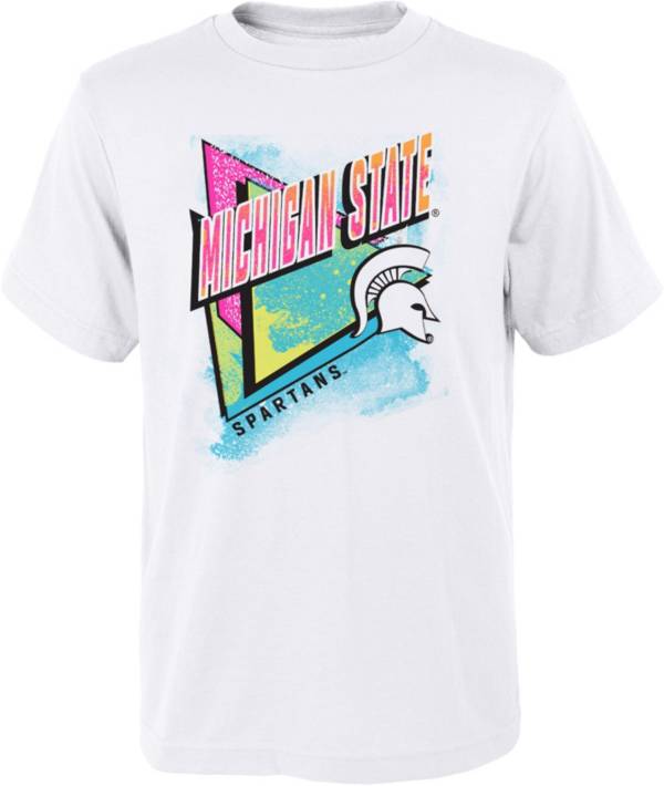 Gen2 Youth Michigan State Spartans White Neon Daze T-Shirt