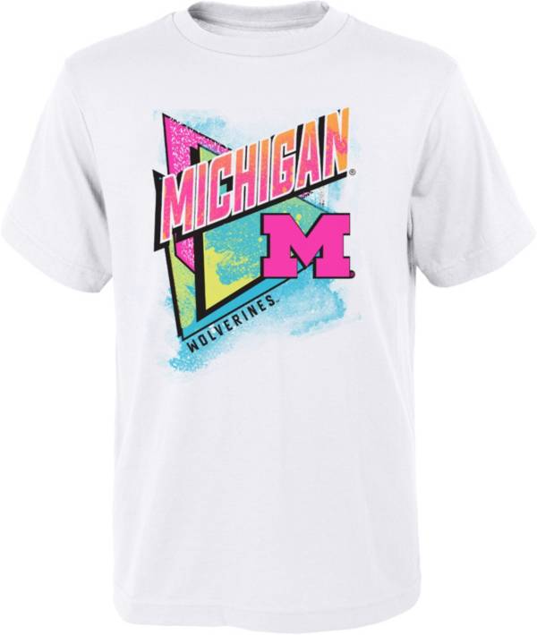 Gen2 Youth Michigan Wolverines White Neon Daze T-Shirt