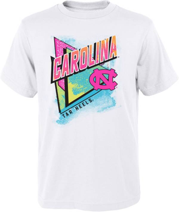 Gen2 Youth North Carolina Tar Heels White Neon Daze T-Shirt