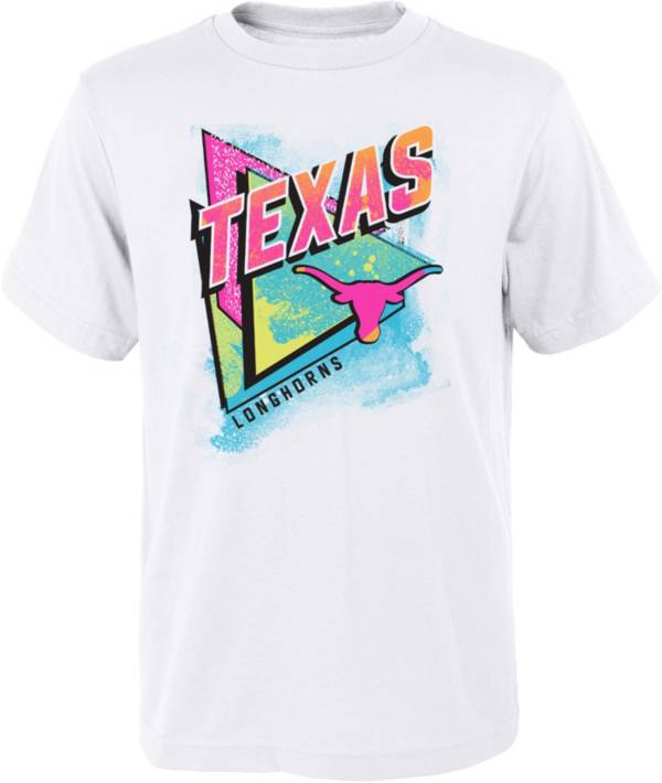 Gen2 Youth Texas Longhorns White Neon Daze T-Shirt