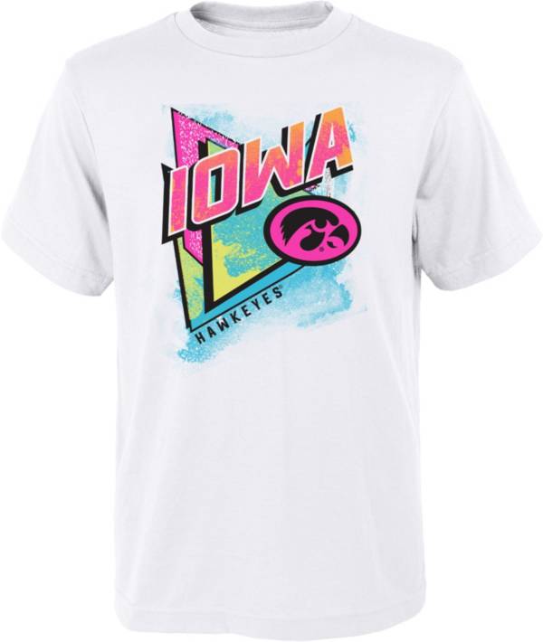 Gen2 Youth Iowa Hawkeyes White Neon Daze T-Shirt