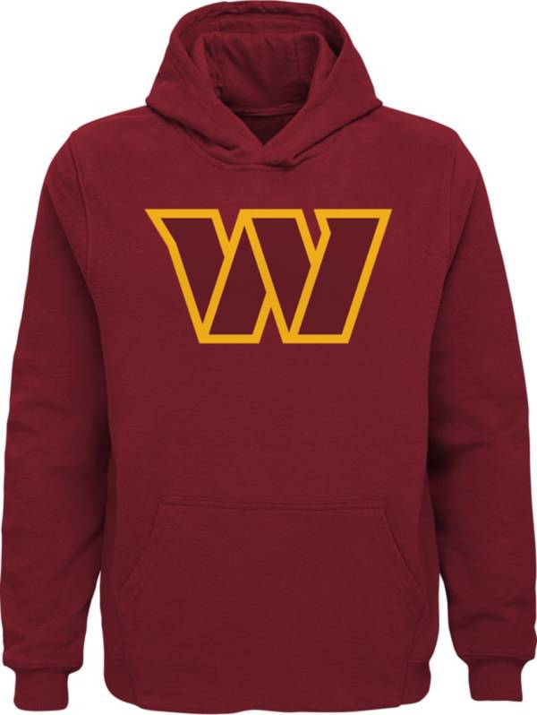 NFL Team Apparel Little Kids' Washington Commanders Logo Red Pullover Hoodie