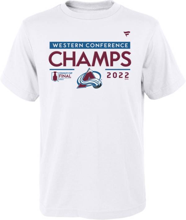 NHL Youth 2022 Conference Champions Colorado Avalanche Locker Room T-Shirt product image