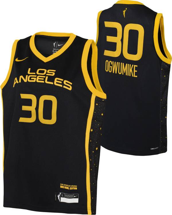 Nike Youth Los Angeles Sparks Nneka Ogwumike #30 Black Replica Jersey