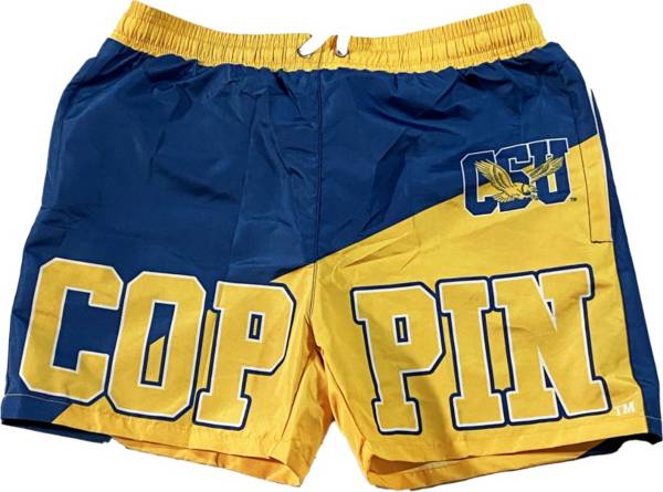 Tones of Melanin Men's Coppin State Eagles Blue/Gold Summer Shorts