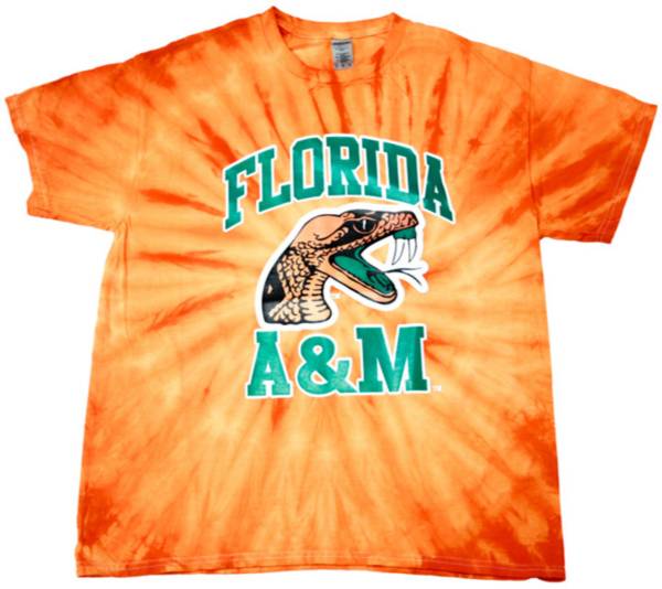 Tones of Melanin Men's Florida A&M Rattlers Orange Tie-Dye T-Shirt product image