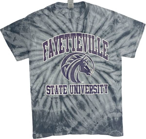 Tones of Melanin Men's Fayetteville State Broncos Grey Tie-Dye T-Shirt