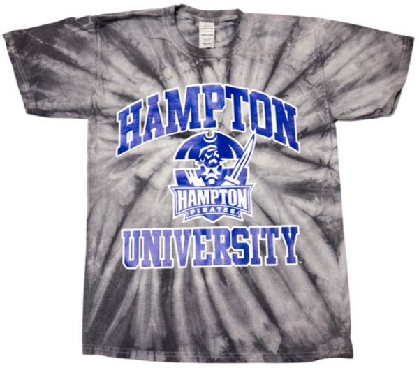 Tones of Melanin Men's Hampton Pirates Grey Tie-Dye T-Shirt