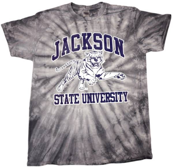 Tones of Melanin Men's Jackson State Tigers Grey Tie-Dye T-Shirt