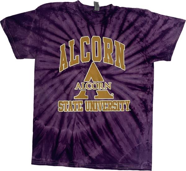 Tones of Melanin Men's Alcorn State Braves Purple Tie-Dye T-Shirt product image
