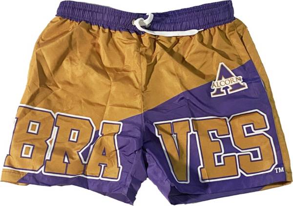 Tones of Melanin Men's Alcorn State Braves Purple/Gold Summer Shorts