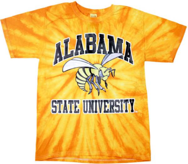 Tones of Melanin Men's Alabama State Hornets Old Gold Tie-Dye T-Shirt