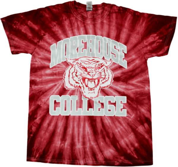 Tones of Melanin Men's Morehouse College Maroon Tigers Maroon Tie-Dye T-Shirt