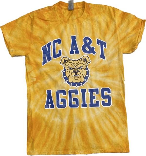 Tones of Melanin Men's North Carolina A&T Aggies Gold Tie-Dye T-Shirt product image
