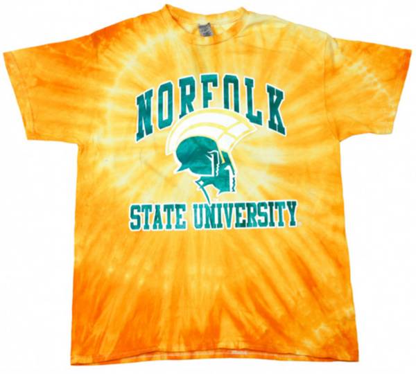 Tones of Melanin Men's Norfolk State Spartans Gold Tie-Dye T-Shirt