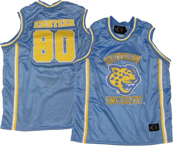 Tones of Melanin Men's Southern University Jaguars Columbia Blue Basketball Jersey