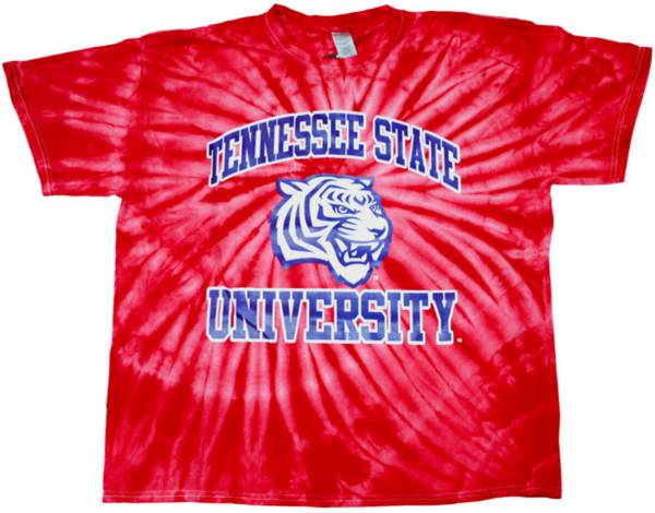 Tones of Melanin Men's Tennessee State Tigers Red Tie-Dye T-Shirt