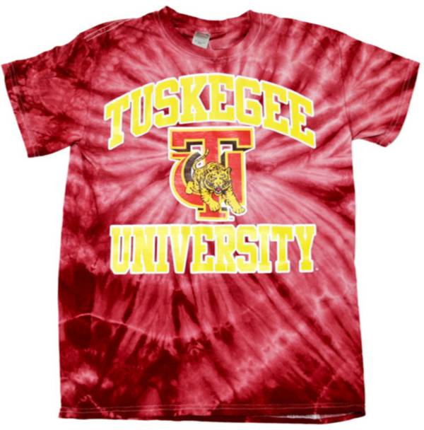 Tones of Melanin Men's Tuskegee Golden Tigers Crimson Tie-Dye T-Shirt