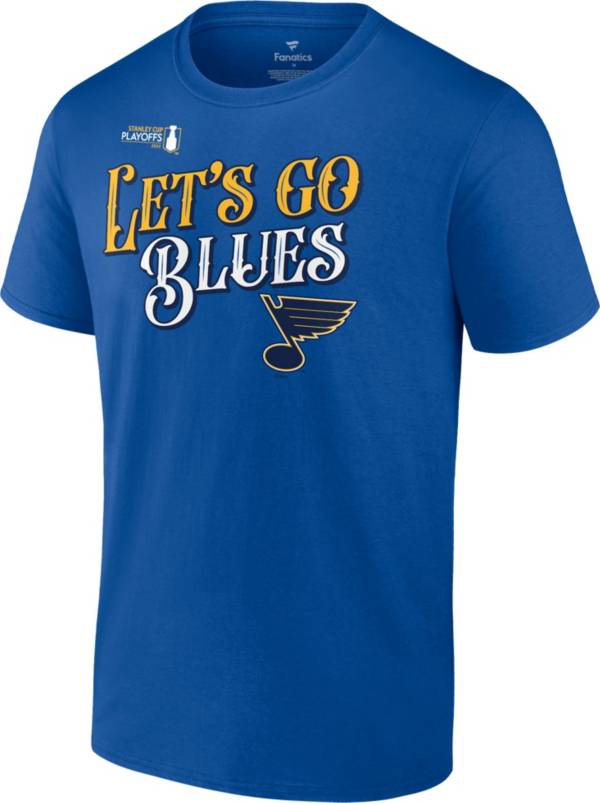 NHL 2022 Stanley Cup Playoffs St. Louis Blues Slogan Royal T-Shirt product image