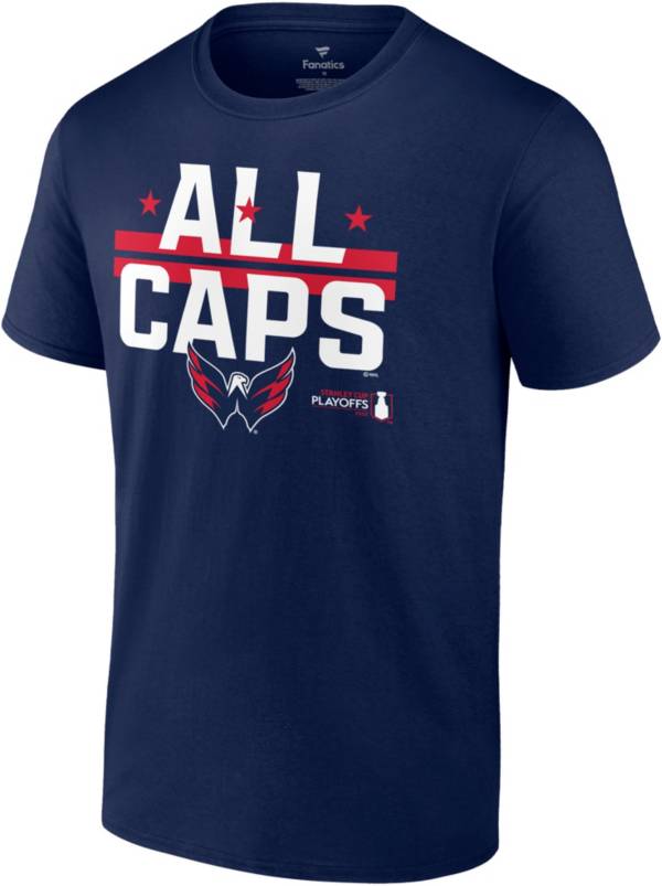 NHL 2022 Stanley Cup Playoffs Washington Capitals Slogan Navy T-Shirt