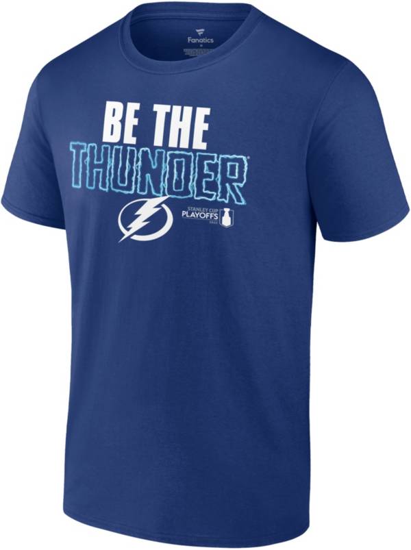 NHL 2022 Stanley Cup Playoffs Tampa Bay Lightning Slogan Blue T-Shirt