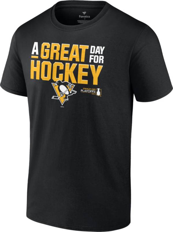 NHL 2022 Stanley Cup Playoffs Pittsburgh Penguins Slogan Black T-Shirt
