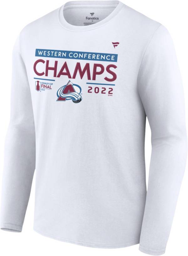 NHL 2022 Conference Champions Colorado Avalanche Locker Room Long Sleeve T-Shirt