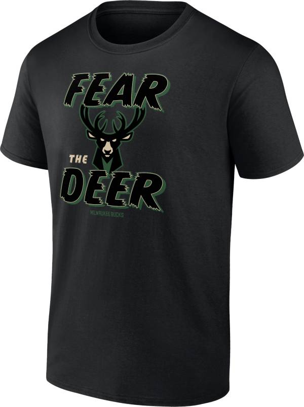 NBA Men's Milwaukee Bucks "Fear the Deer" Black T-Shirt