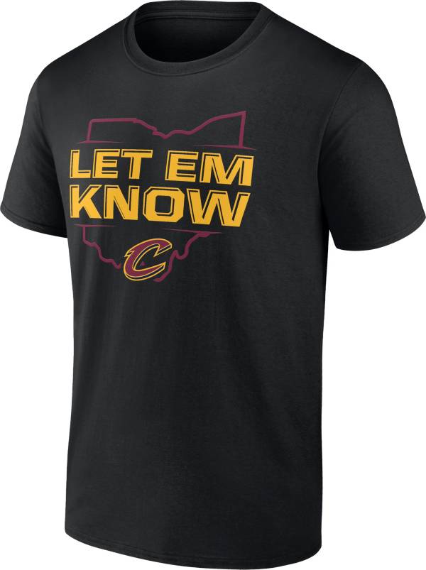 NBA Men's Cleveland Cavaliers "Let 'Em Know" Black T-Shirt