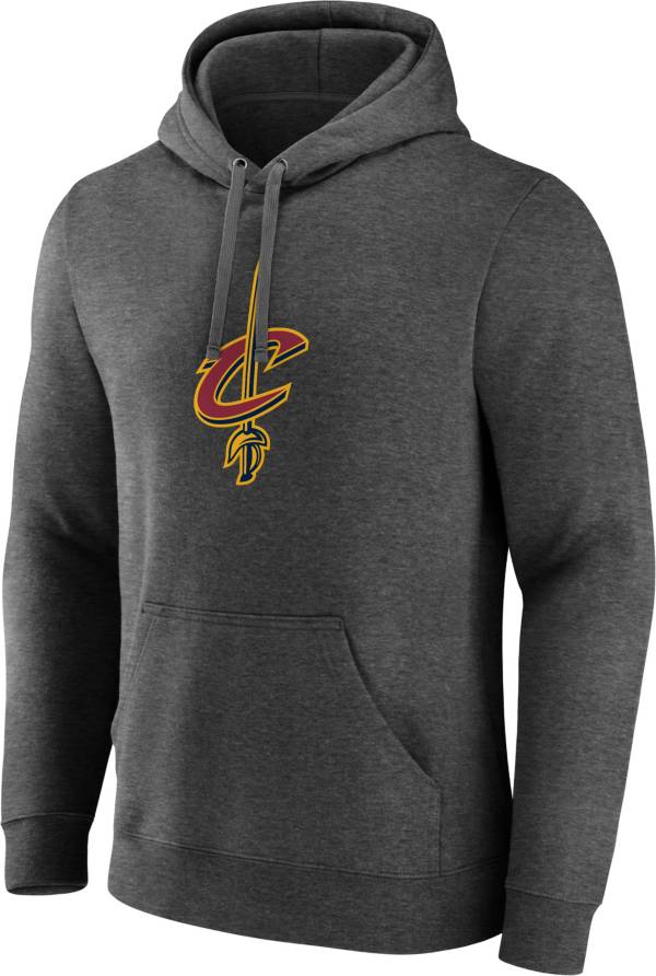 NBA Men's Cleveland Cavaliers Grey Logo Pullover Hoodie