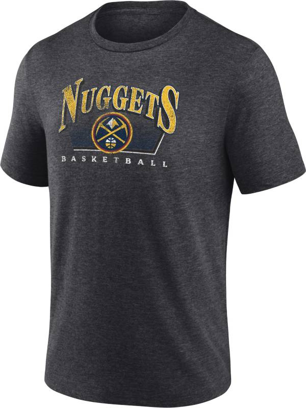 NBA Men's Denver Nuggets Grey Tri-Blend T-Shirt