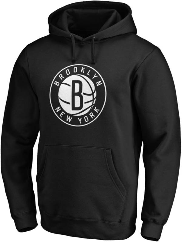 NBA Men's Brooklyn Nets Black Logo Pullover Hoodie