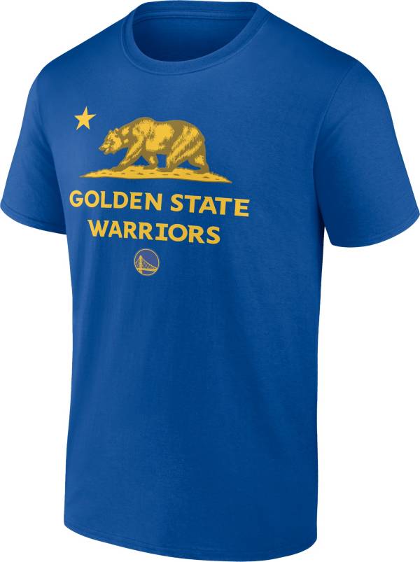 NBA Men's Golden State Warriors Royal Blue Bear T-Shirt