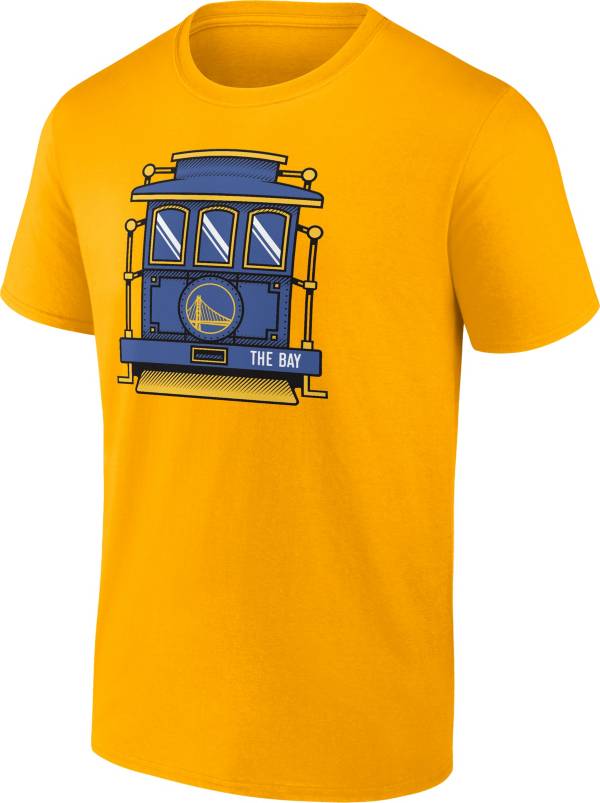 NBA Men's Golden State Warriors Yellow Trolley T-Shirt