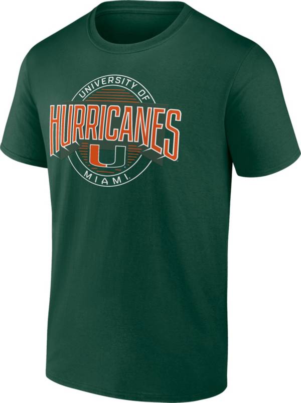 NCAA Men's Miami Hurricanes Green Last Leg Icon T-Shirt