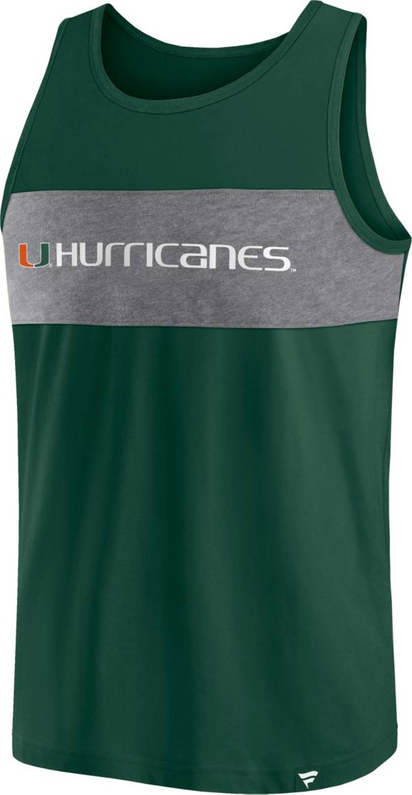 NCAA Men's Miami Hurricanes Green Iconic TankTop