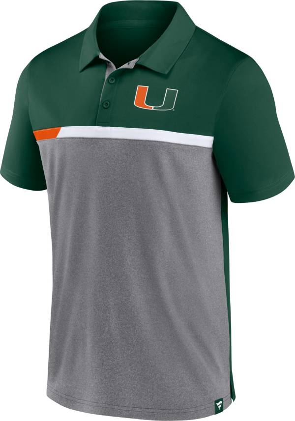 NCAA Men's Miami Hurricanes Green Iconic Poly Polo product image