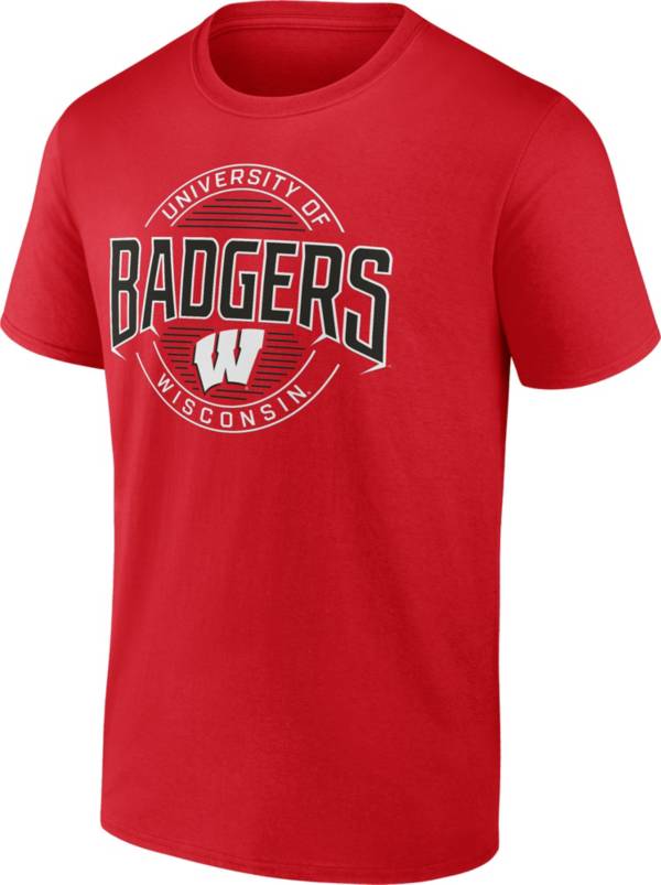 NCAA Men's Wisconsin Badgers Red Last Leg Icon T-Shirt