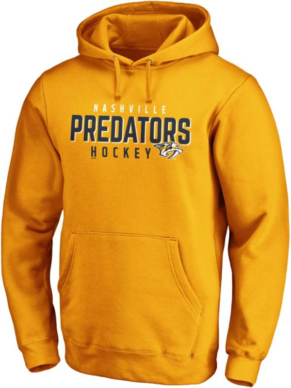 NHL Nashville Predators Empty Net Yellow Pullover Hoodie