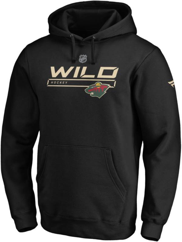 NHL Minnesota Wild Authentic Pro Prime Black Pullover Hoodie