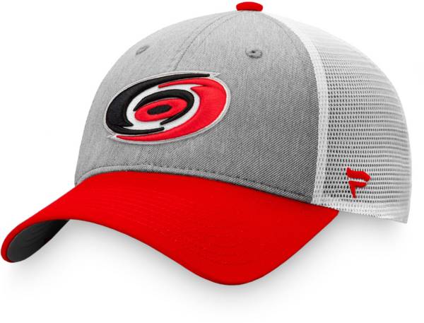 NHL Carolina Hurricanes Authentic Pro Adjustable Grey/Red Trucker Hat