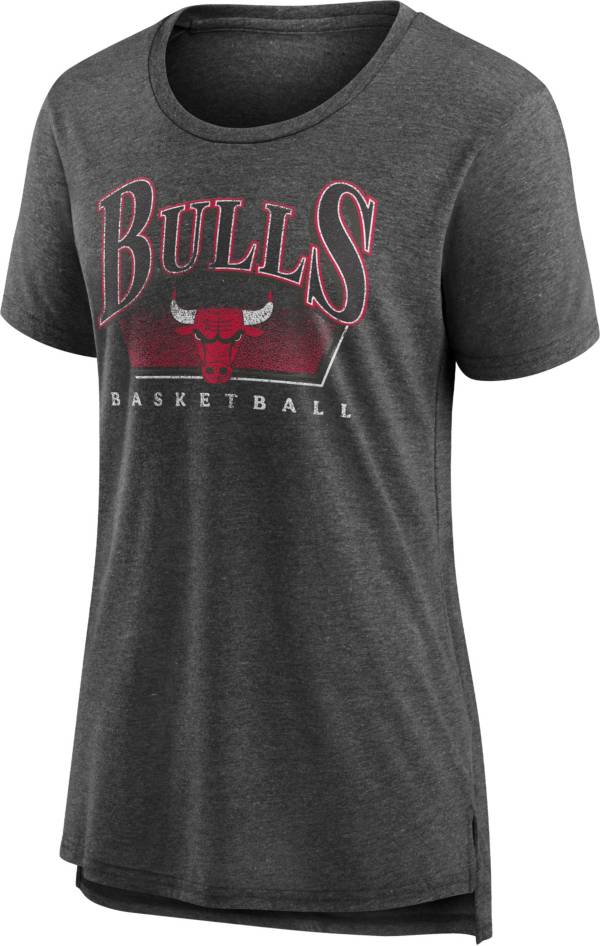 NBA Women's Chicago Bulls Grey Tri-Blend T-Shirt