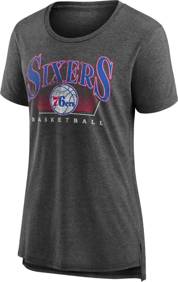 NBA Women's Philadelphia 76ers Grey Tri-Blend T-Shirt product image