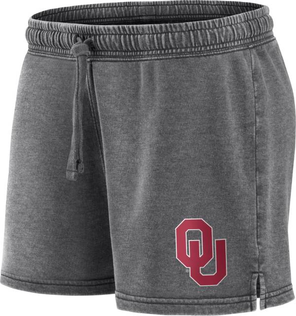 NCAA Women's Oklahoma Sooners Grey Washed Fleece Shorts